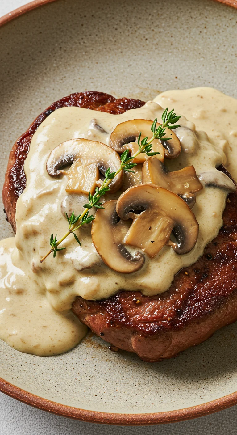 Creamy Mushroom Sauce for Steak
