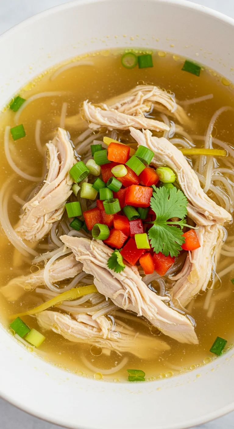 Hawaiian-Style Chicken Long Rice Soup Recipe