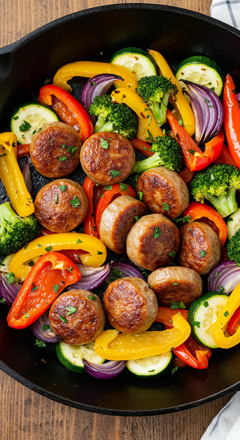 Healthy Sausage Veggie Skillet Meal