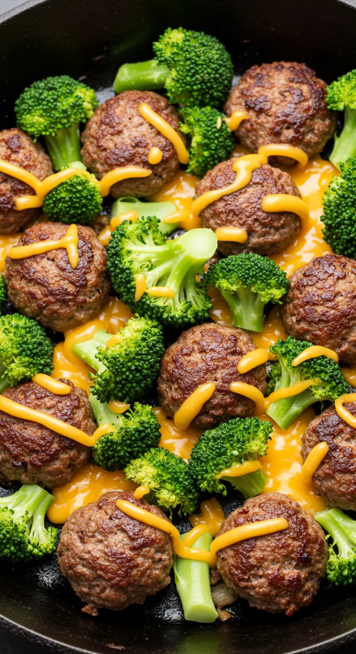 Keto Hamburger and Broccoli Skillet