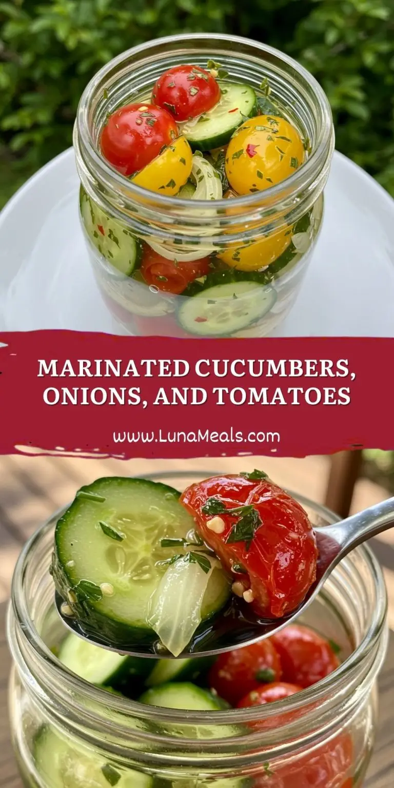 Marinated Cucumbers, Onions, and Tomatoes