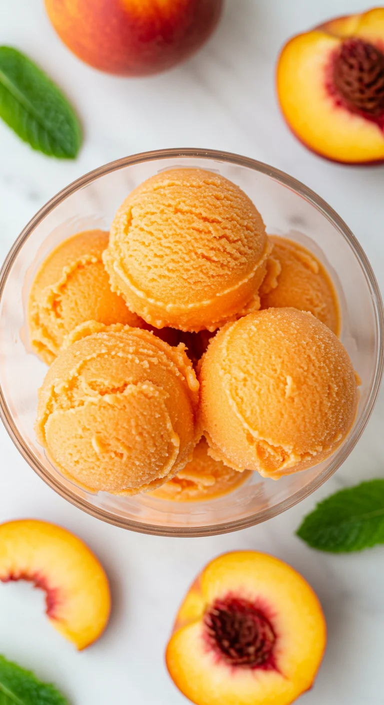 Refreshing Homemade Peach Sorbet Recipe