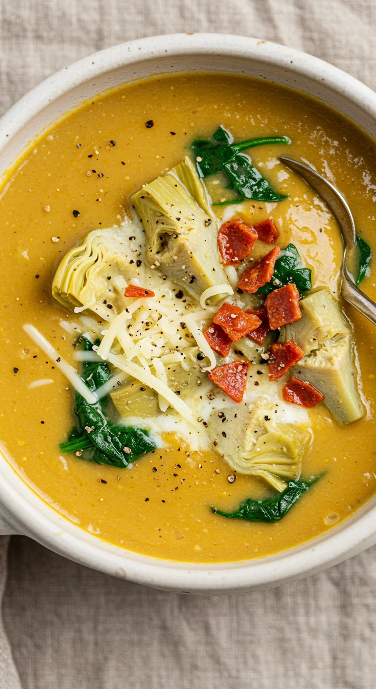 Zesty Tuscan Artichoke Soup Recipe