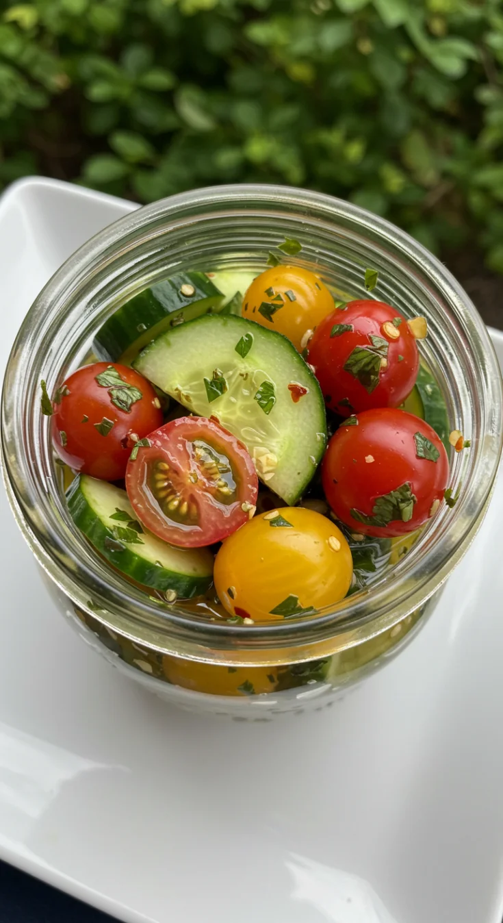 Marinated Cucumbers, Onions, and Tomatoes