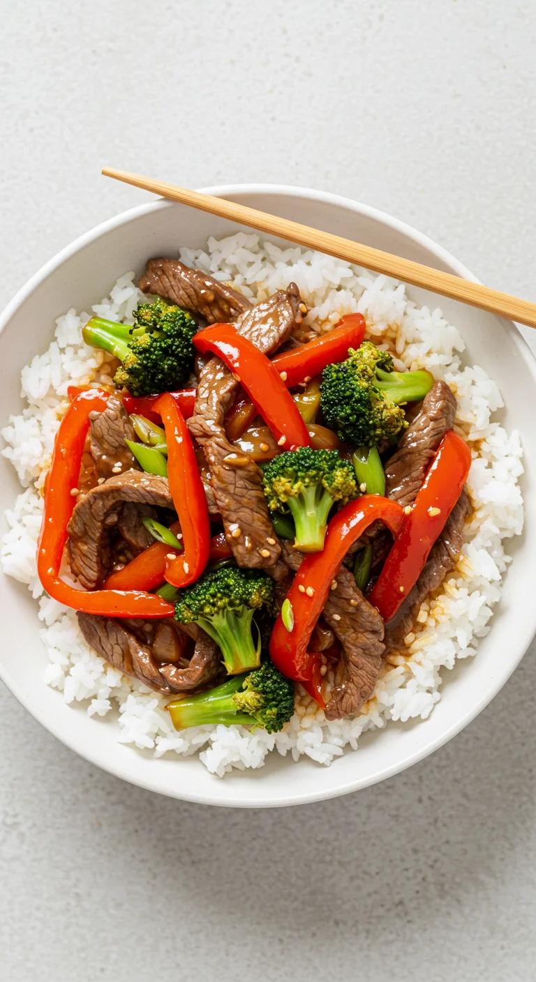 Beef Stir Fry with Rice