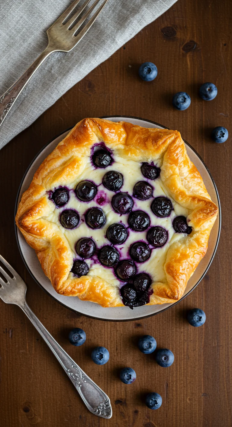 Blueberry Cream Cheese Puff Pastry
