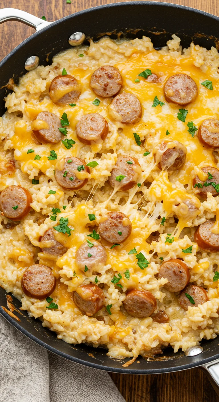 Cheesy Sausage and Rice