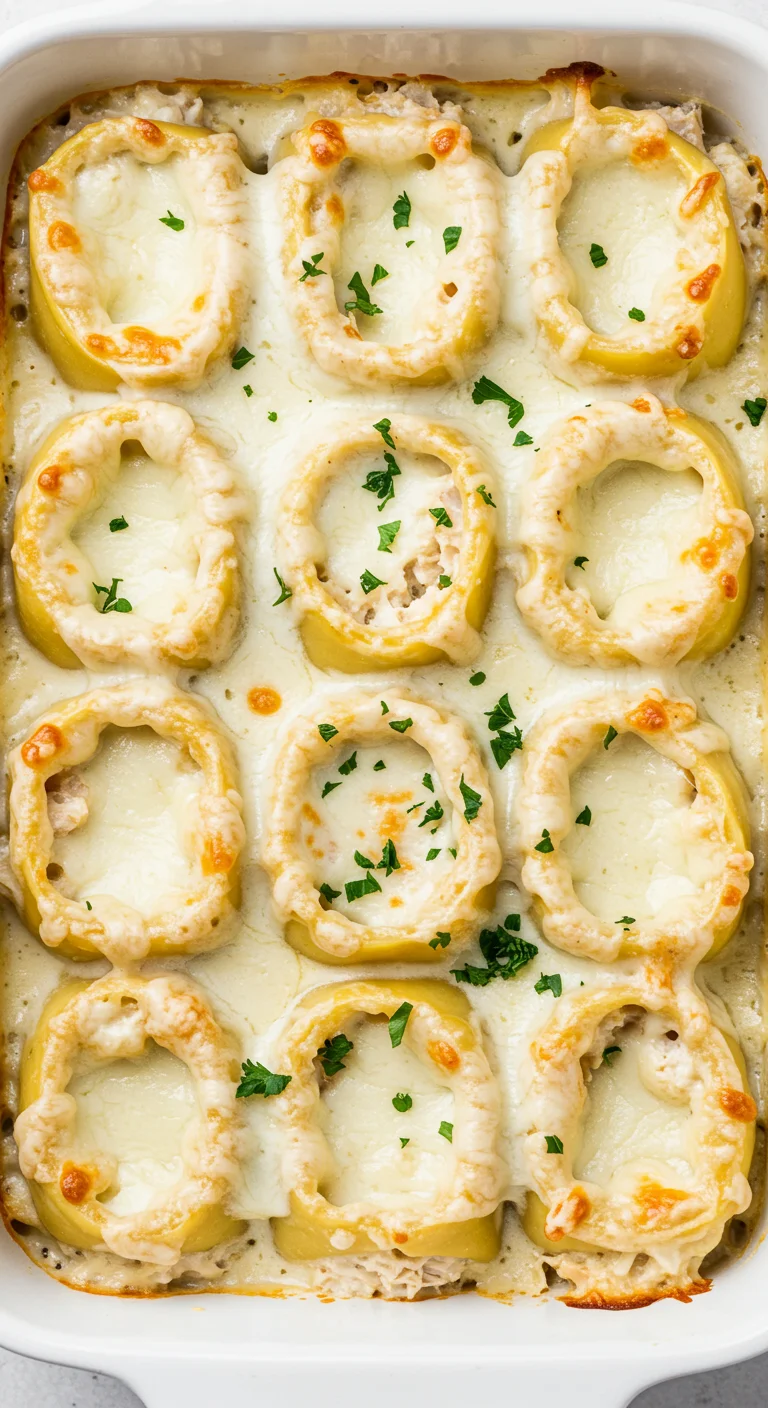 Chicken Alfredo Lasagna Rolls