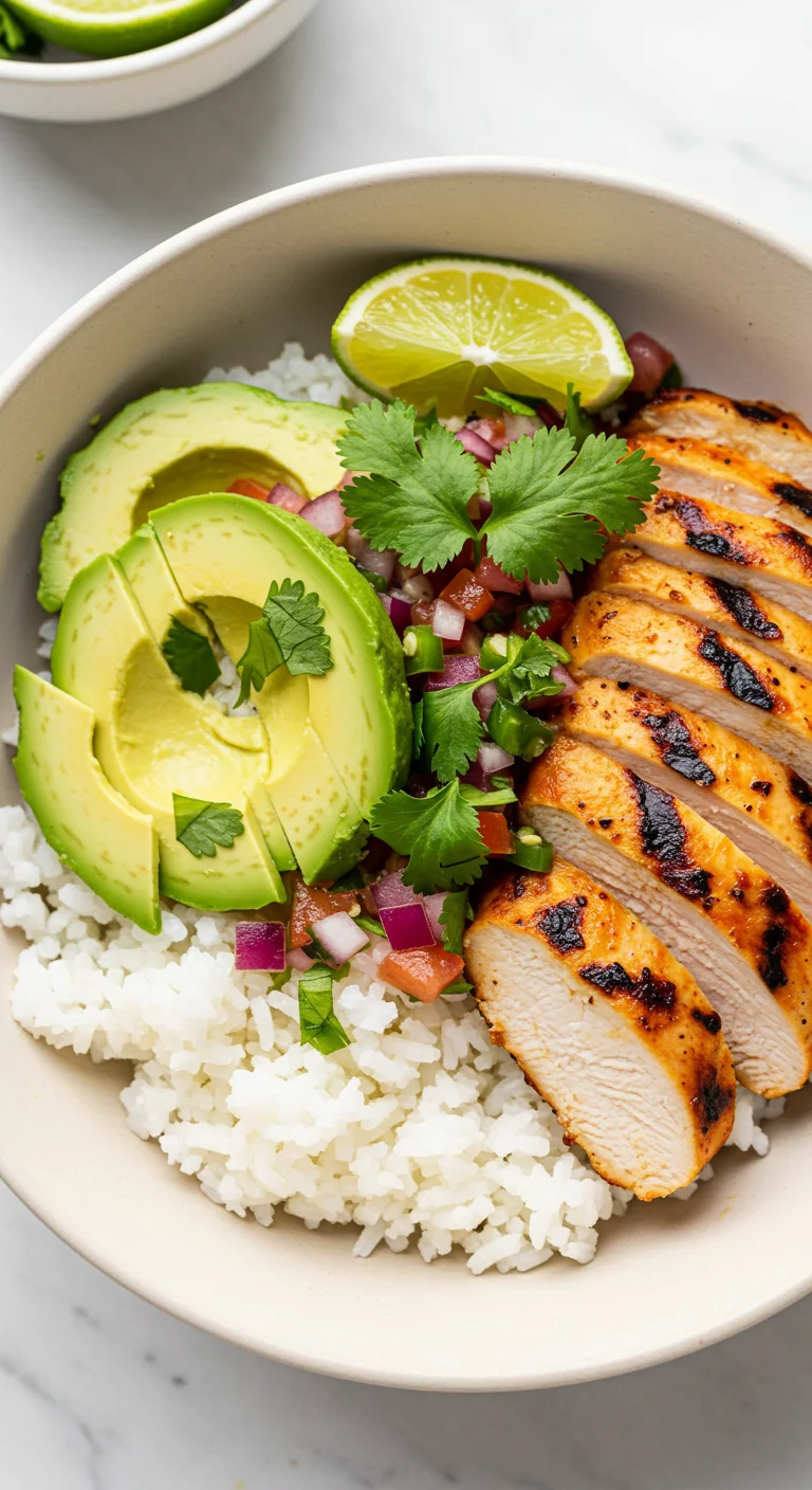 Chicken, Rice & Avocado Bowl
