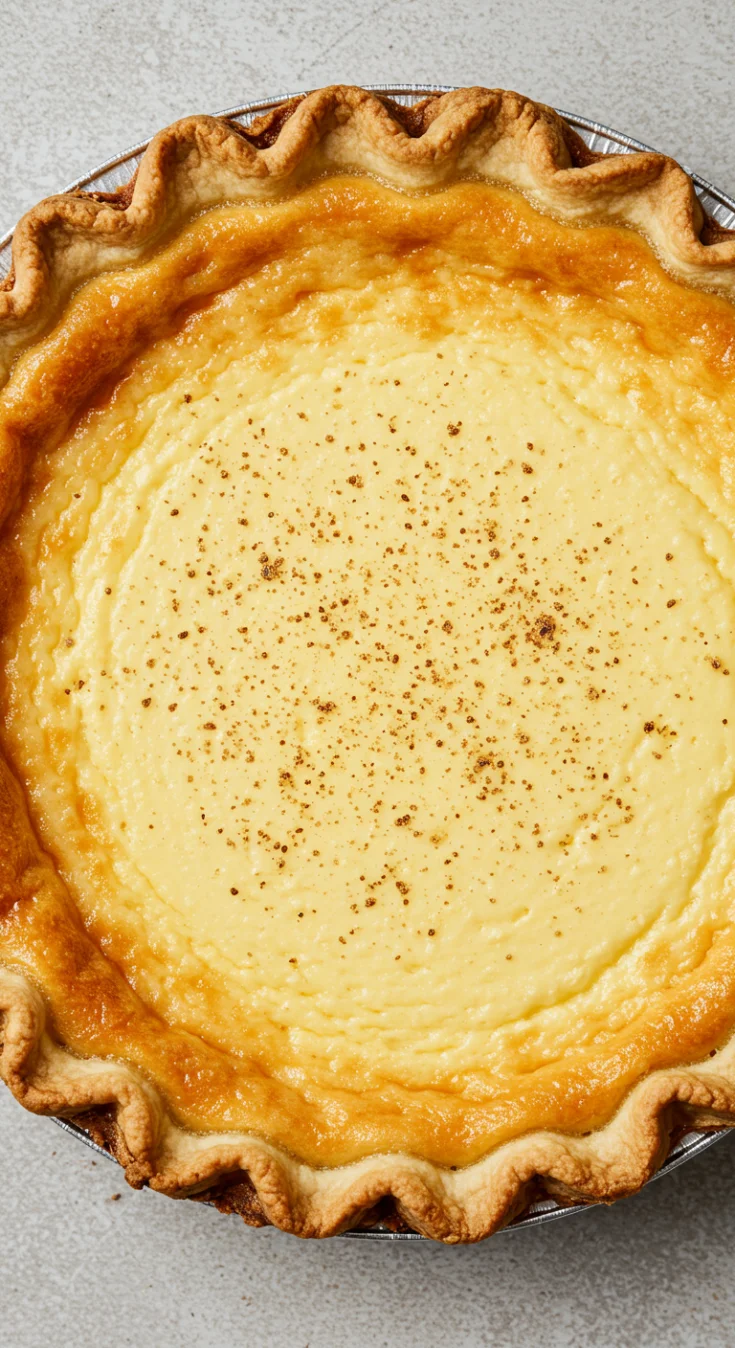 Creamy and Easy Egg Custard Pie