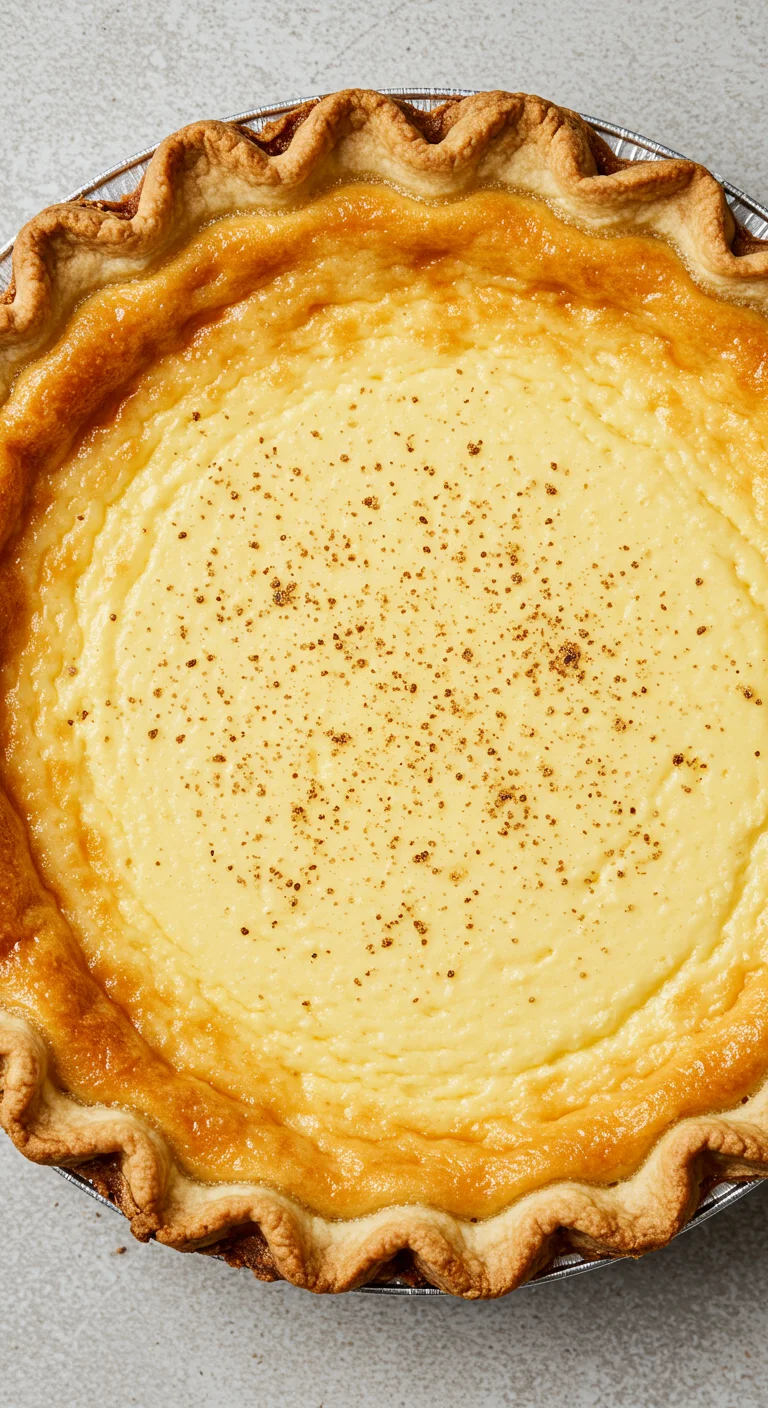 Creamy and Easy Egg Custard Pie