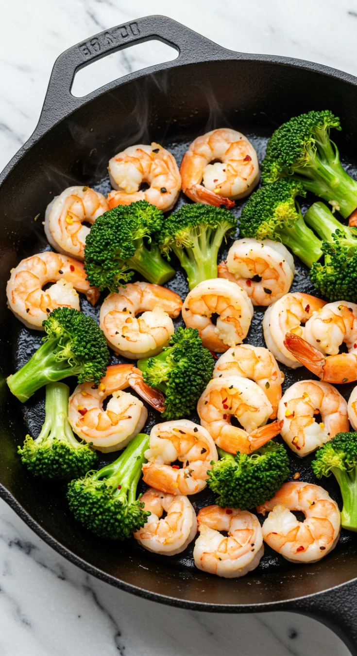 Garlic Butter Shrimp and Broccoli