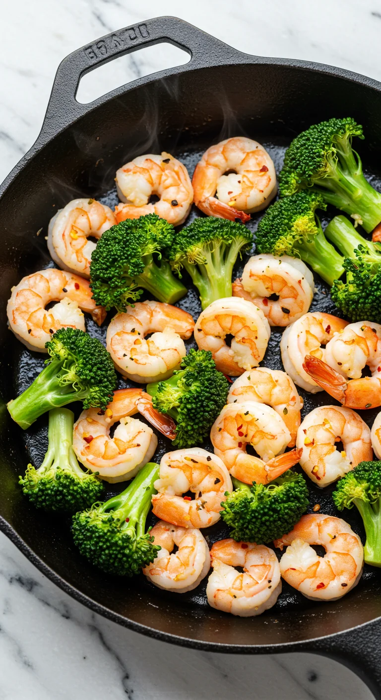 Garlic Butter Shrimp and Broccoli