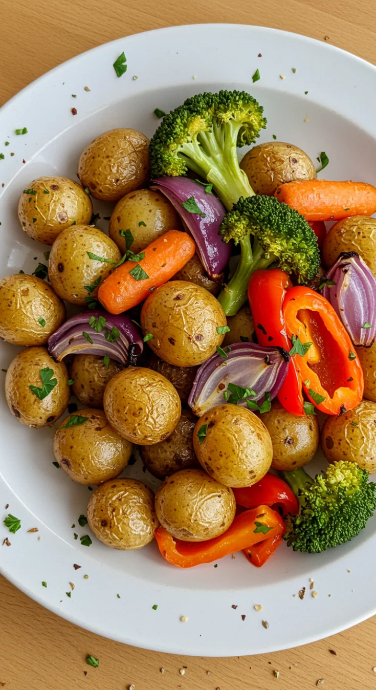 Garlic Herb Roasted Potatoes and Veggies