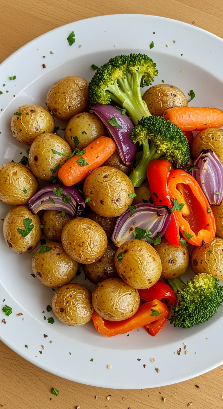 Garlic Herb Roasted Potatoes and Veggies
