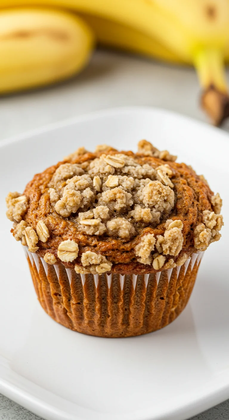 Healthy Banana Oatmeal Muffins