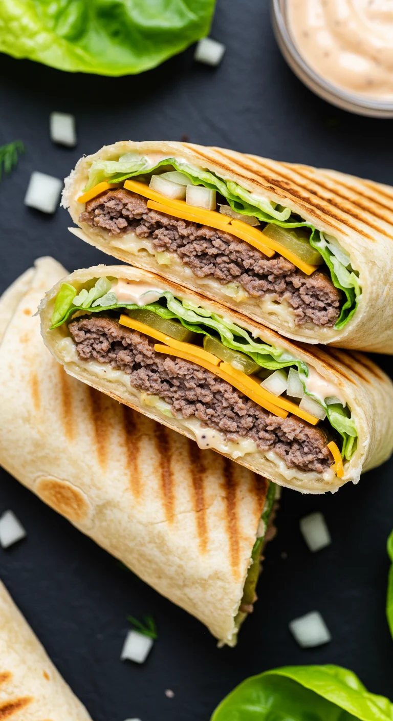 Homemade Big Mac Wraps with Secret Sauce