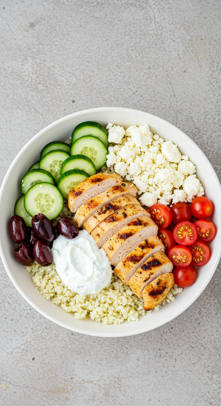 Low Carb Greek Chicken Bowls