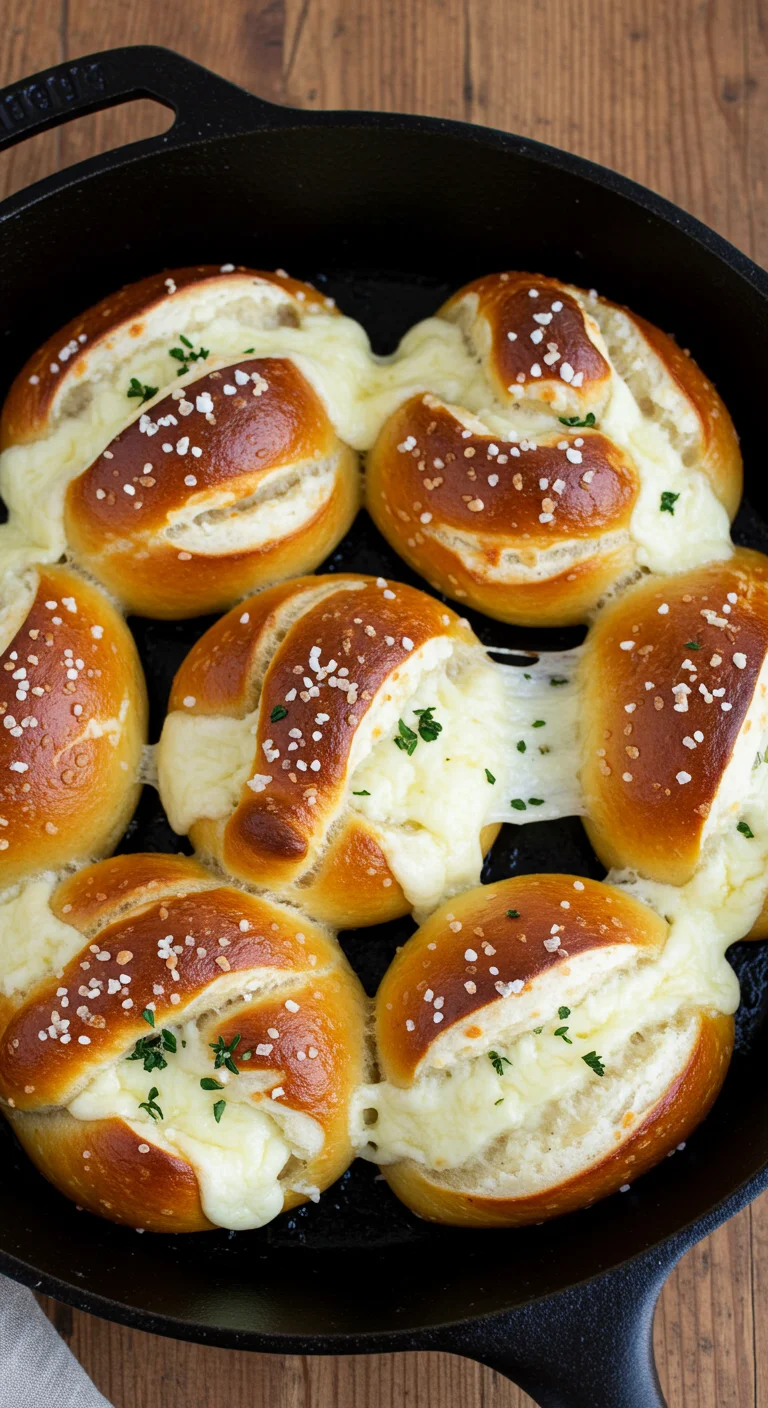 Mozzarella Stuffed Soft Pretzels