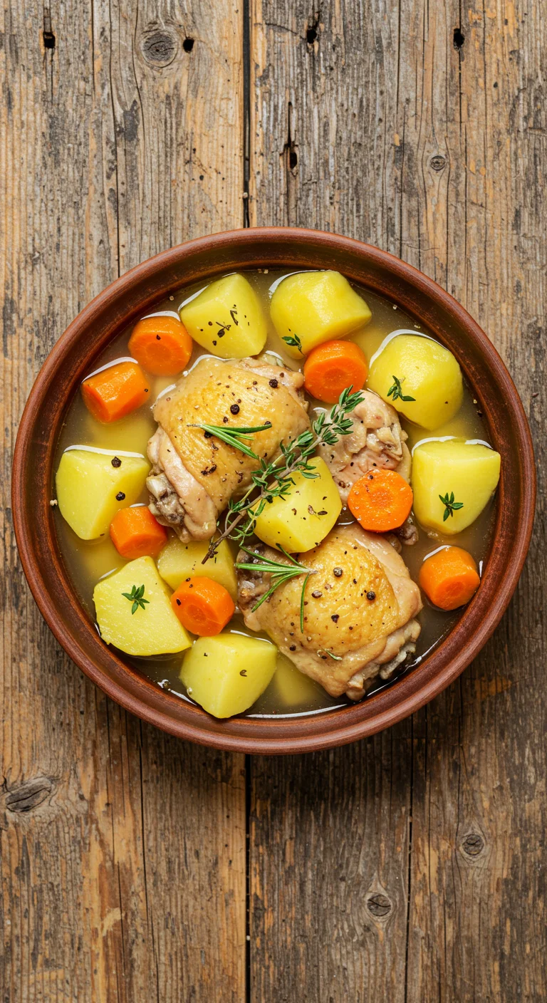 Rustic Chicken & Potato Stew with Carrot & Herbs