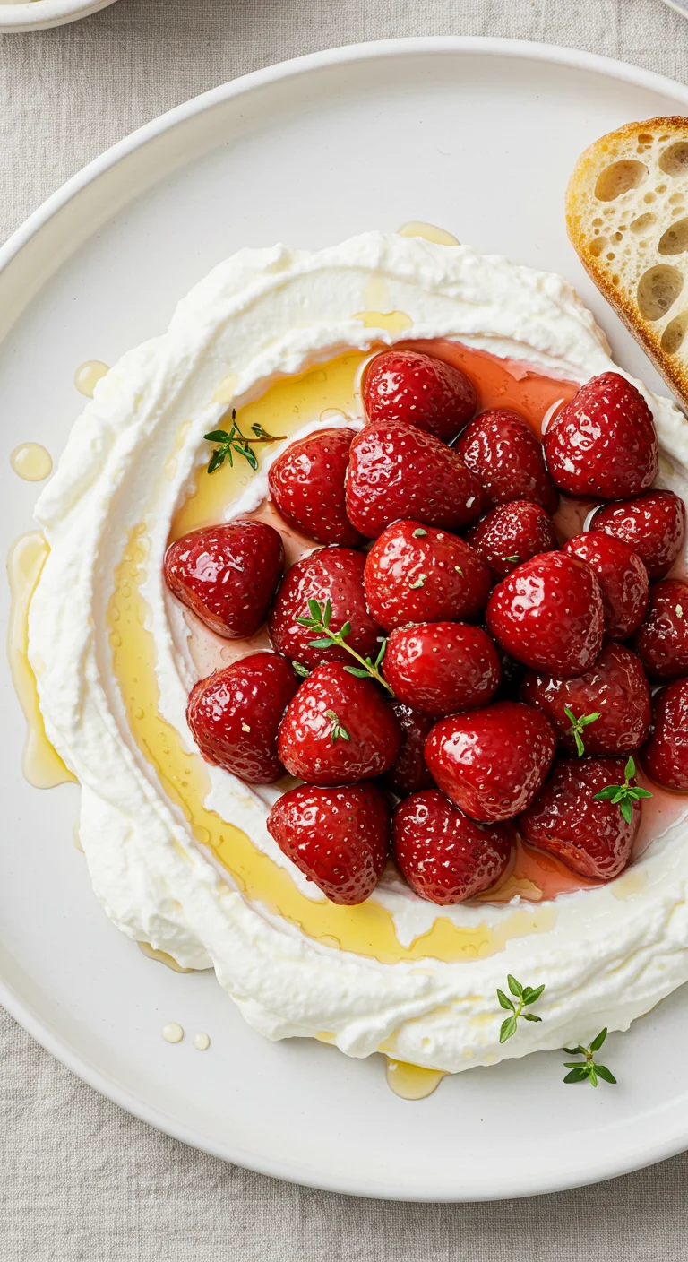 Whipped Feta with Roasted Strawberries