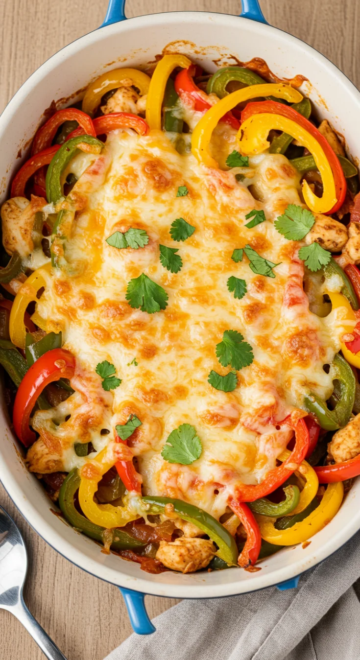 Chicken Fajitas Casserole