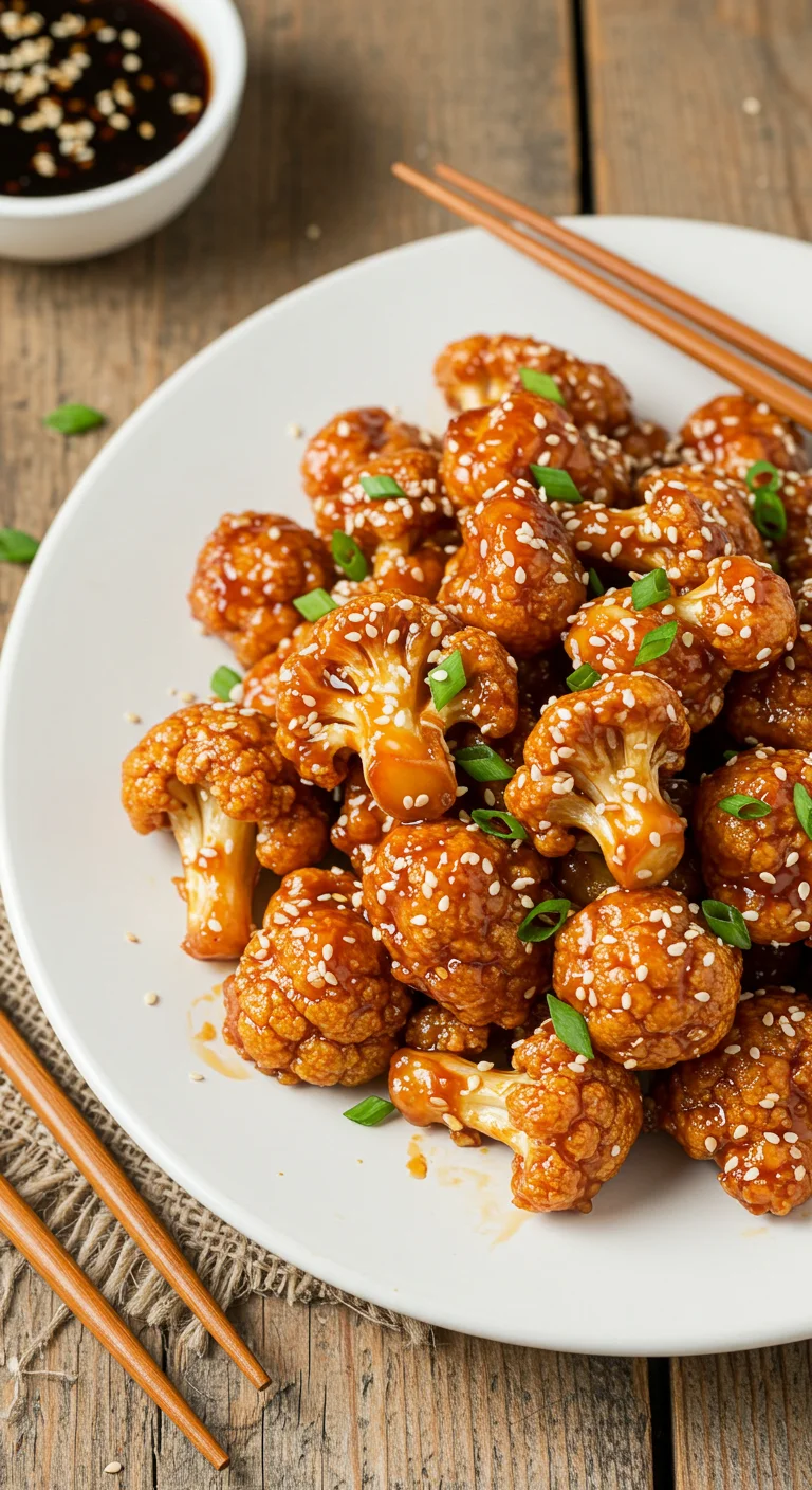Sweet and Spicy Baked Cauliflower