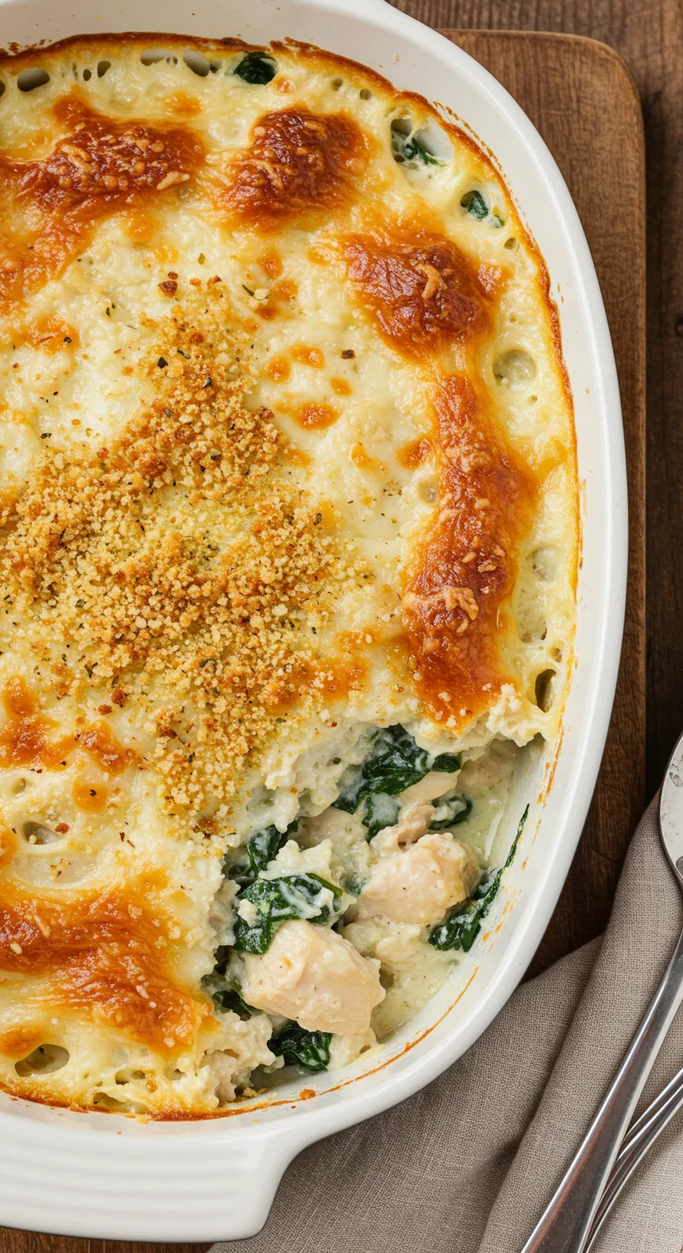 Creamy Chicken and Spinach Casserole